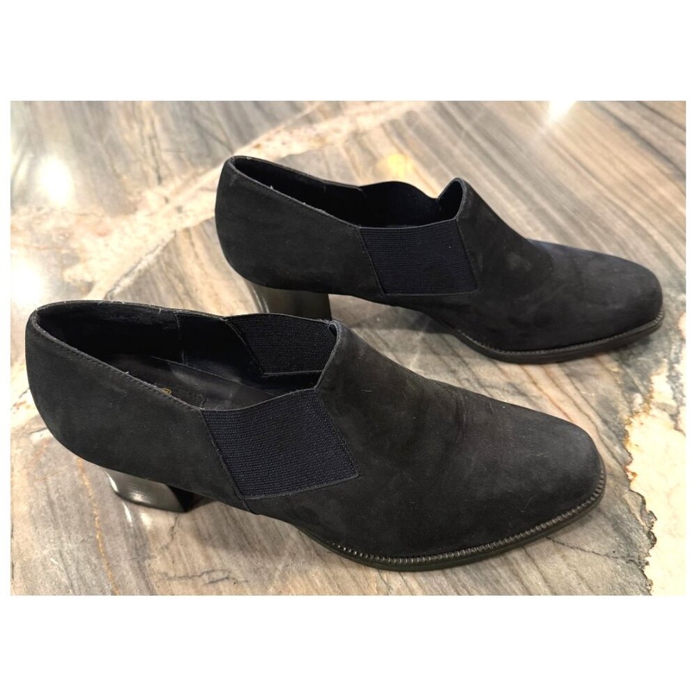 Deep Navy Suede Booties - Sz 9 - By Aersole